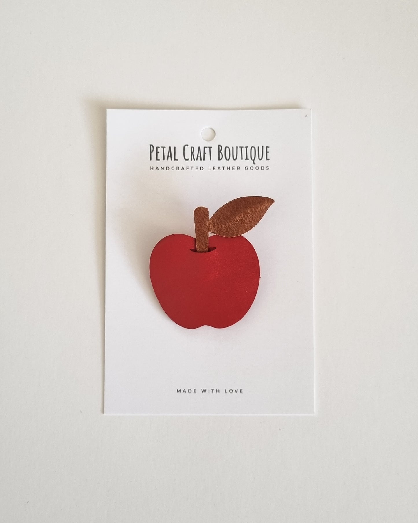 Apple Leather Brooch