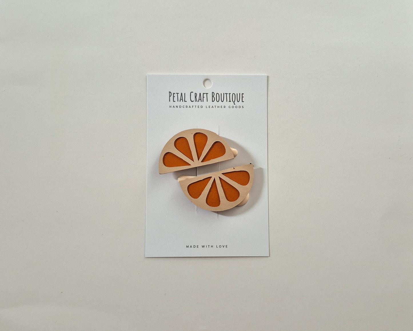 Orange Slice Hair Clip Set
