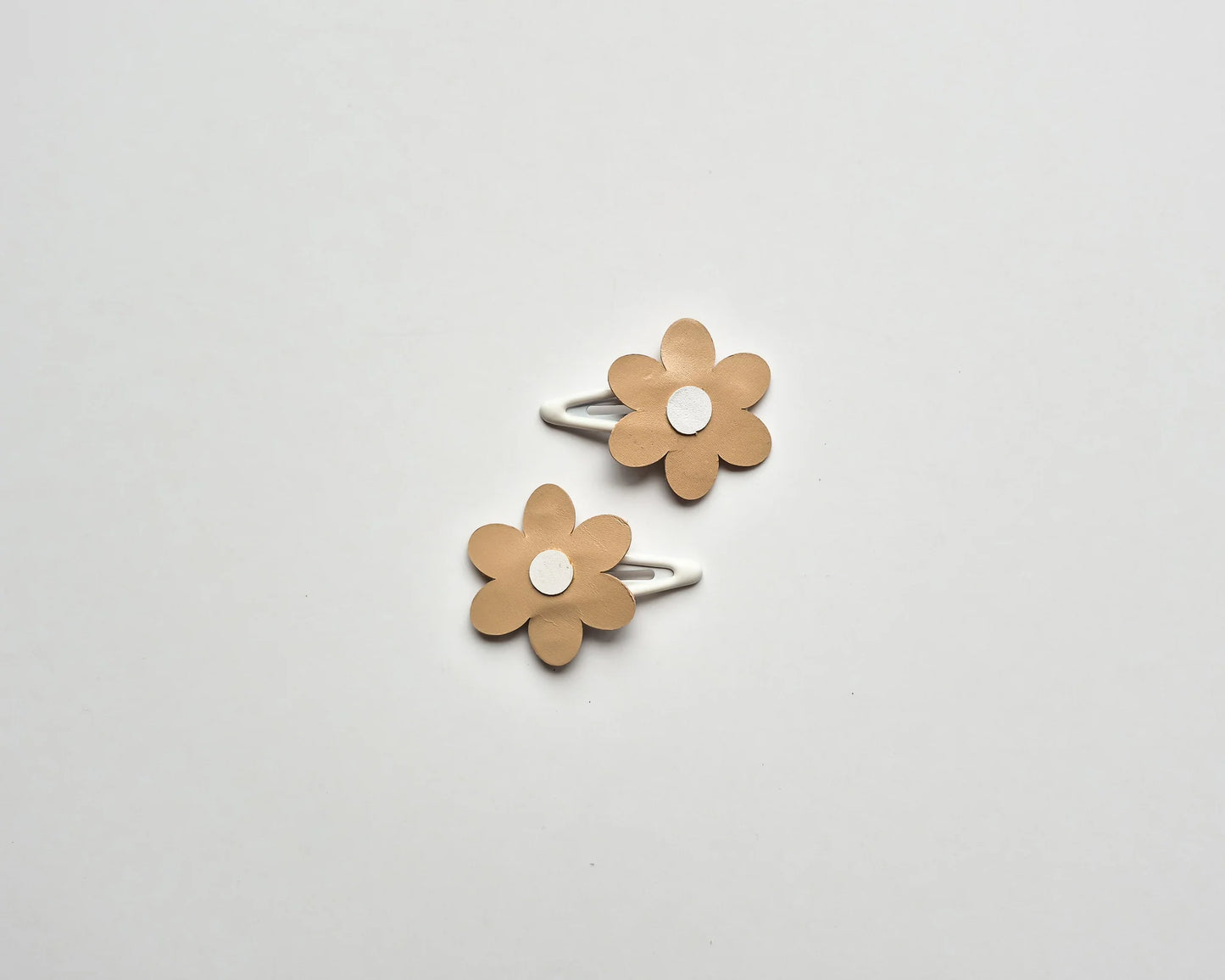 Beige Meadow Flowers Hair Clip Set