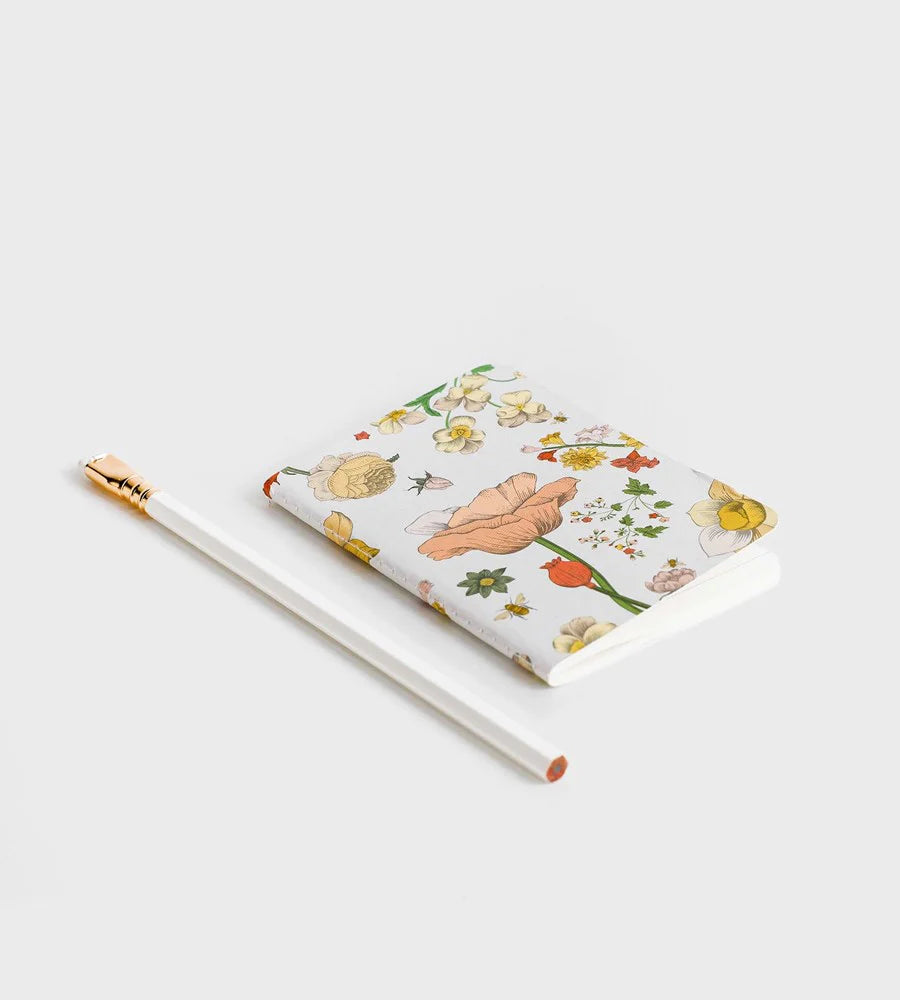 FATHER RABBIT B7 POCKET NOTEBOOK VINTAGE WALLPAPER