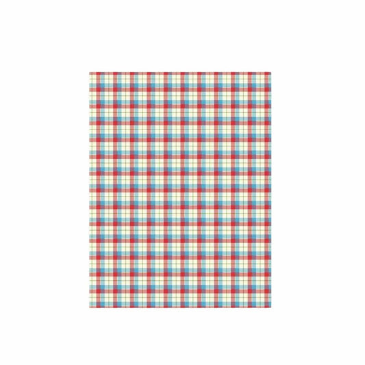 FATHER RABBIT CHERRY BLUE TARTAN TEA TOWEL