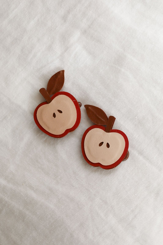 Half Apple Hair Clip Set
