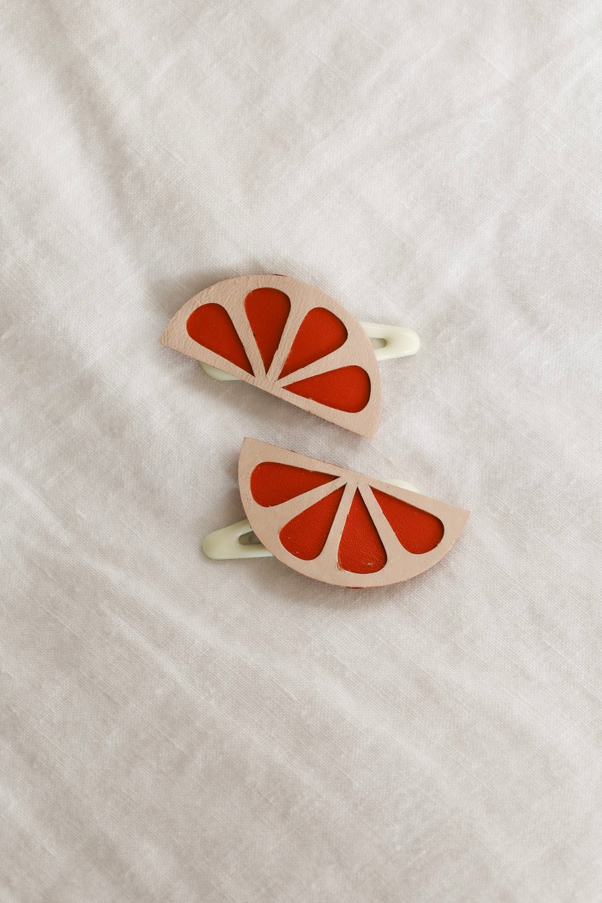 Orange Slice Hair Clip Set