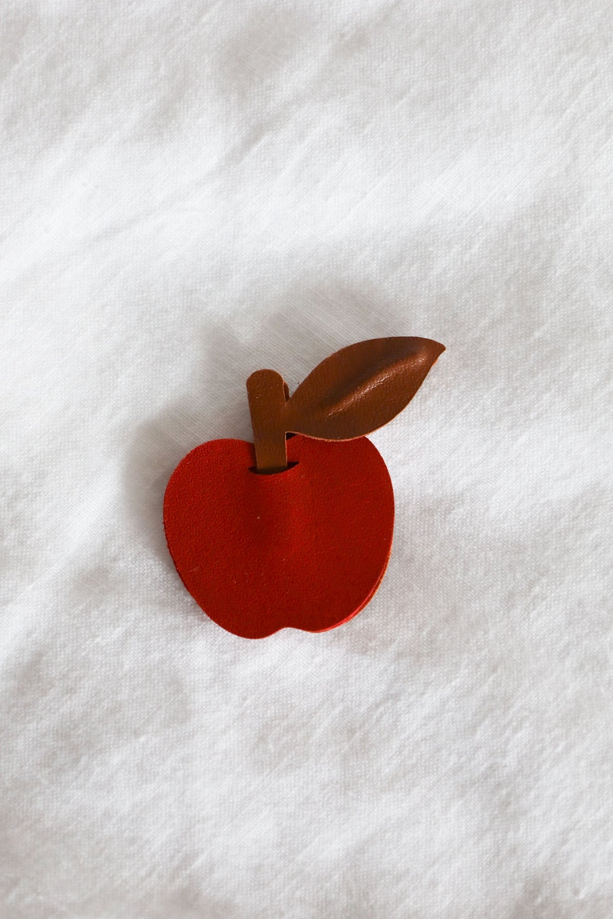 Apple Leather Brooch